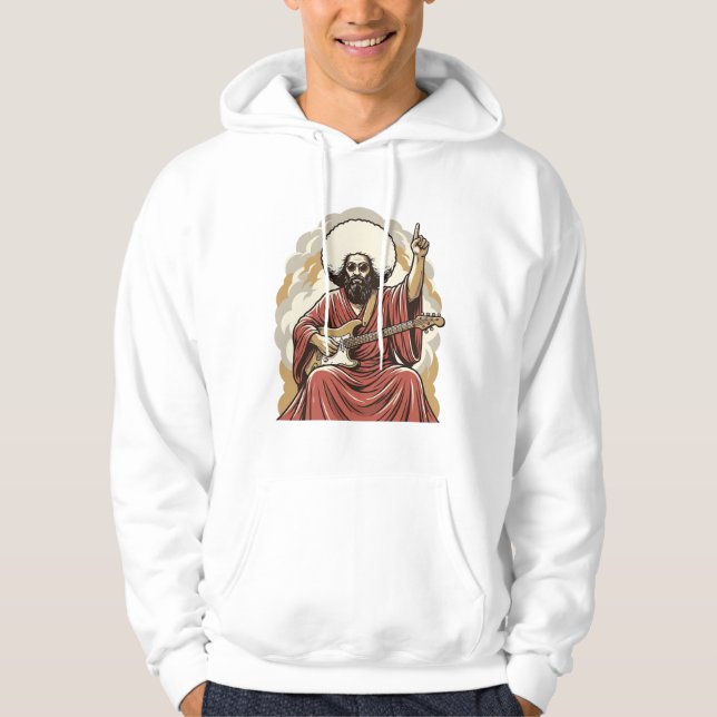 Camisa de Arte Vetorial de Guitarrista com Gravaçã (Frente)