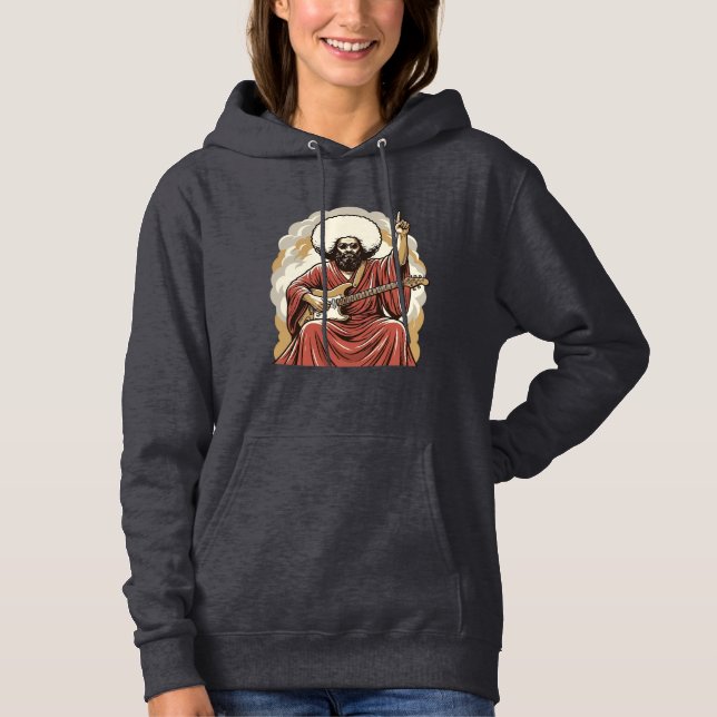 Camisa de Arte Vetorial de Guitarrista com Gravaçã (Frente)