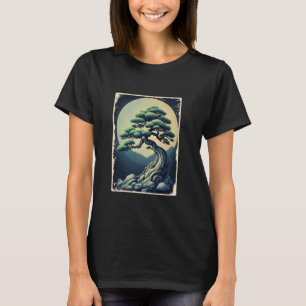Camisa de árvore Bonsai Jardim Japonês Japão Botân