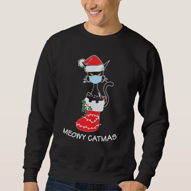 Camisa De Árvore De Gatos De Natal Para Gato, Pai  (Frente)