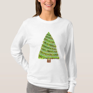 Camisa de Árvore de Natal com Aquarela