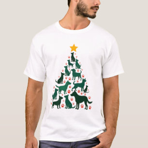 Camisa de árvore de Natal de cachorro - Natal de c