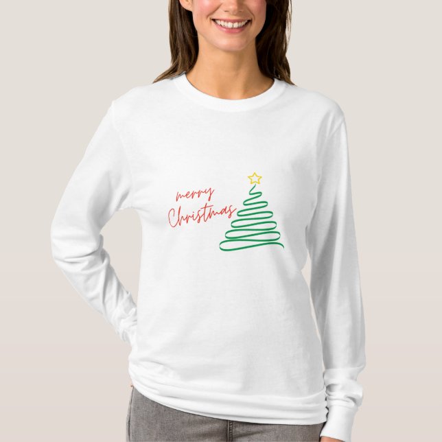 Camisa de árvore de Natal Mal Minimizada (Frente)