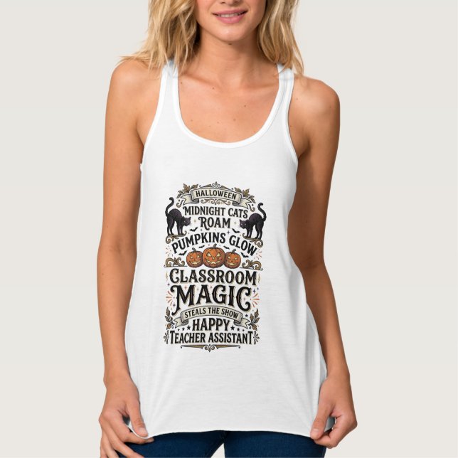 Camisa de assistente de professor de Halloween com (Frente)