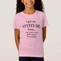 Camisa de atitude bonita para meninas