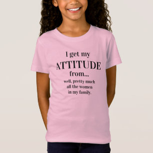 Camisa de atitude bonita para meninas