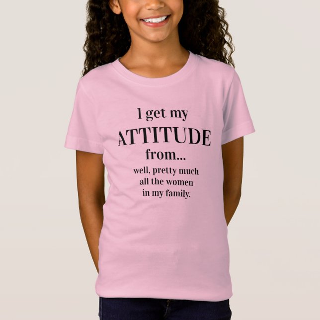 Camisa de atitude bonita para meninas (Frente)