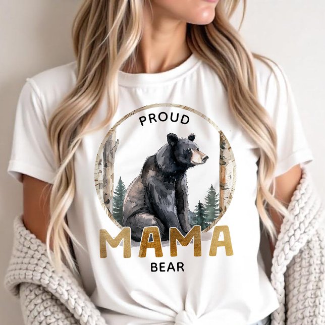 Camisa De Aventura Da Floresta Do Urso De Mama (Mama Bear T-Shirt )