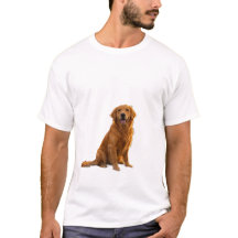 Camisa de Aventura de Acampamento com Golden Retri
