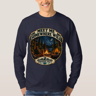Camisa de aventura de acampamento selvagem Encontr