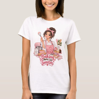 Camisa de Baker 'Baking Makes Life Sweeter'
