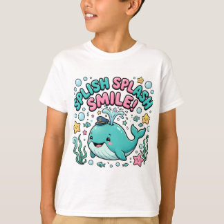 Camisa de Baleia Fofa Sorriso Splish Splash | Cria