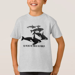 Camisa de baleia Orca de criança Camisas de orca s