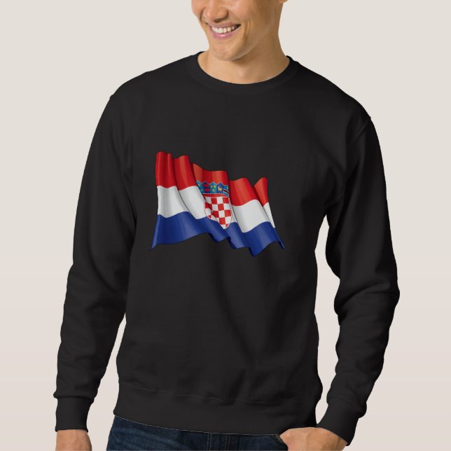 Camisa de bandeira da Croácia, mapa croata, camisa (Frente)