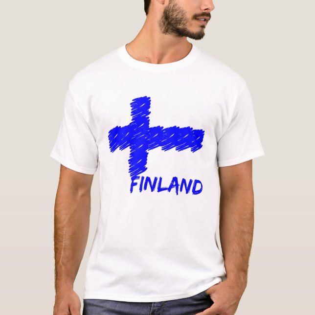 Camisa de bandeira da Finlândia (Frente)