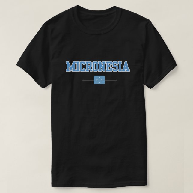 Camisa de Bandeira da Micronésia Orgulhosa (Frente do Design)