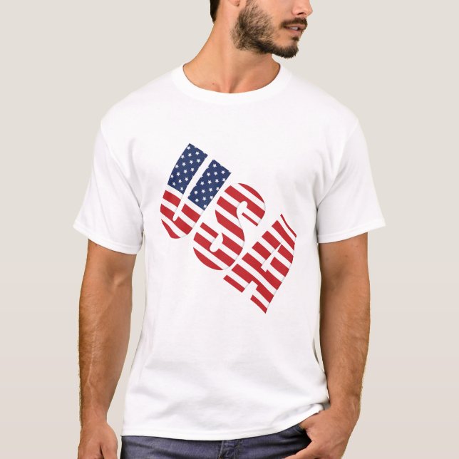 Camisa de bandeira masculina EUA (Frente)