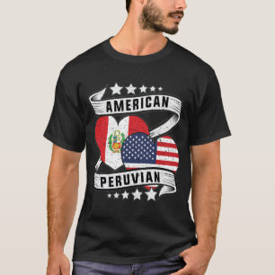 Camisa de bandeira peruana americana