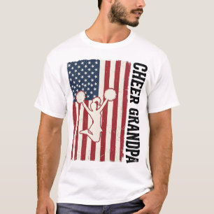 Camisa de bandeira vintage patriótica Cheer Grandp