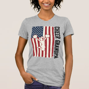 Camisa de bandeira vintage patriótica Cheer Grandp