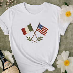 Camisa de Bandeiras da América italiana Vista bo