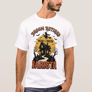 Camisa de Barista de Halloween Bruxa Engraçada Pun
