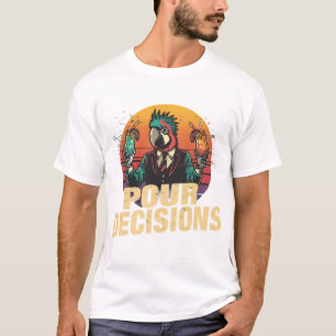 Camisa de Barman de Papagaio para Tomar Decisões