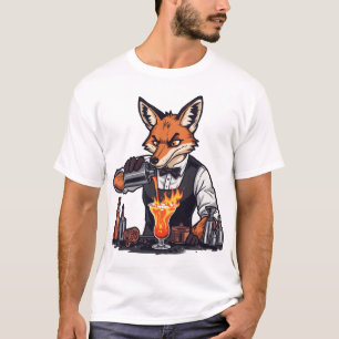 Camisa de Barman de Raposa Engraçada