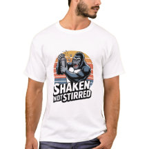 Camisa de Barman Gorila Agitado Não Mexido