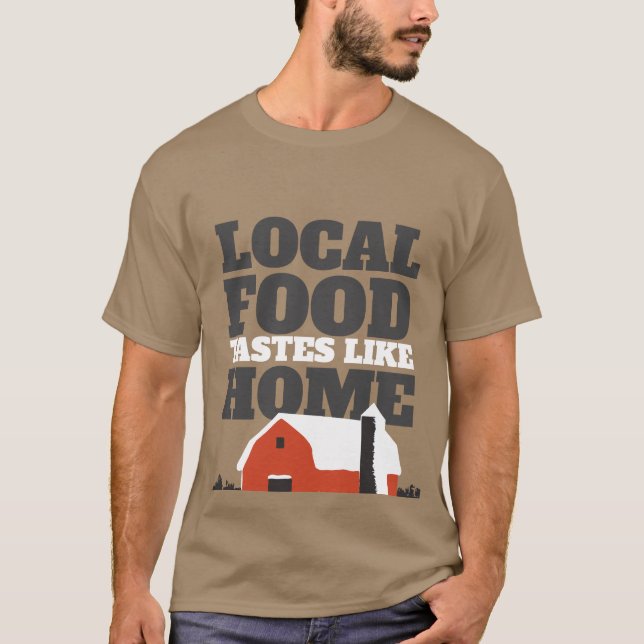 Camisa de Barn 'Comida Local Tem Gosto de Casa' (Frente)