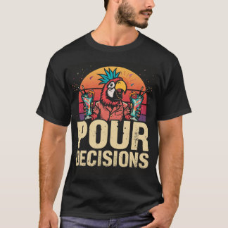 Camisa de Bartender de Papagaio para Tomar Decisõe
