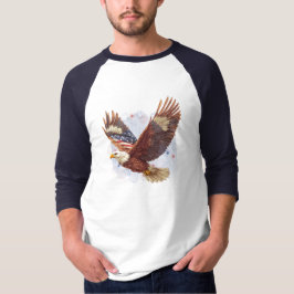 Camisa de Basebol de Águia Americana Patriótica