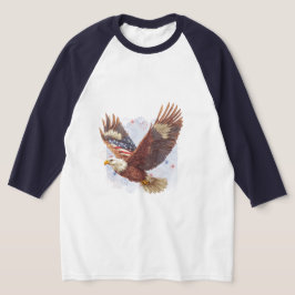 Camisa de Basebol de Águia Americana Patriótica