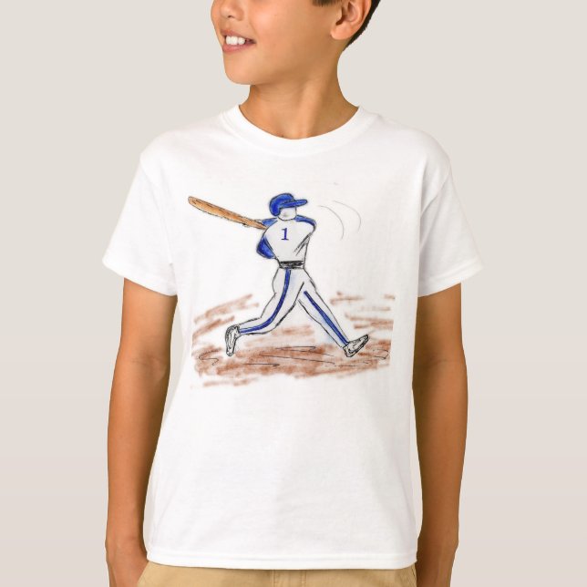 Camisa de basebol infantil (Frente)