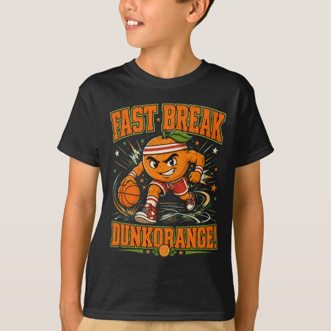 Camisa de Basquete Dunkorange Engraçada  (Frente)