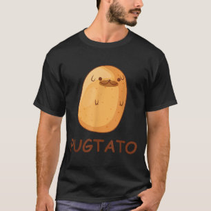 Camisa de batata de pug fofo, cachorro engraçado b