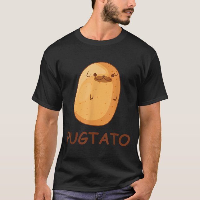 Camisa de batata de pug fofo, cachorro engraçado b (Frente)