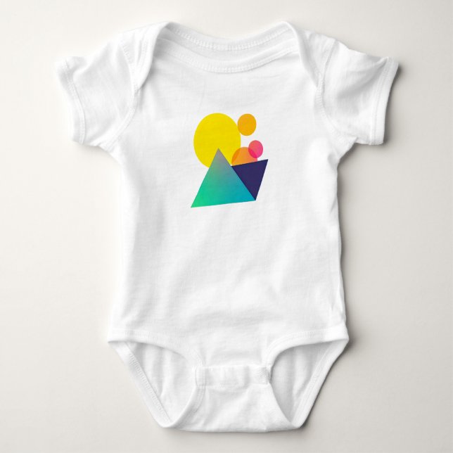 Camisa de bebê Abstrato geométrica (Frente)