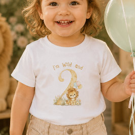Camisa de Bebê Aniversário de Dois Anos Watercolor