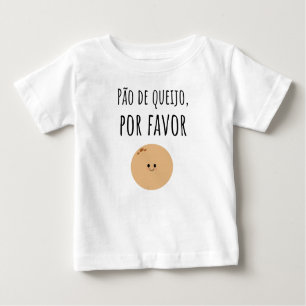 Camisa de Bebê Brasileira Pão de Queijo
