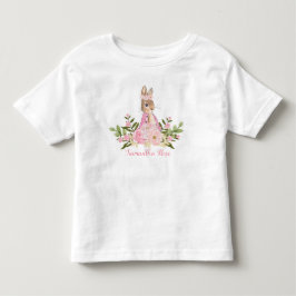 Camisa de Bebê Coelhinho de Aniversário com Flores