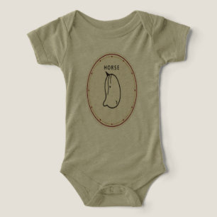 Camisa de bebê com desenho de cavalo do zodíaco fo