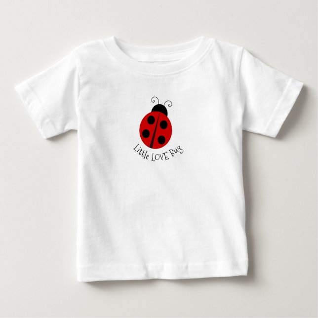 Camisa de bebê com design de joaninha (Frente)
