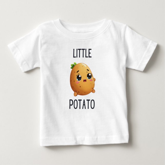 Camisa De Bebê De Batata Cuja Pequena Coluna É (Frente)