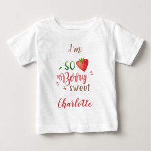 Camisa de bebê de morango Camisa doce de berry