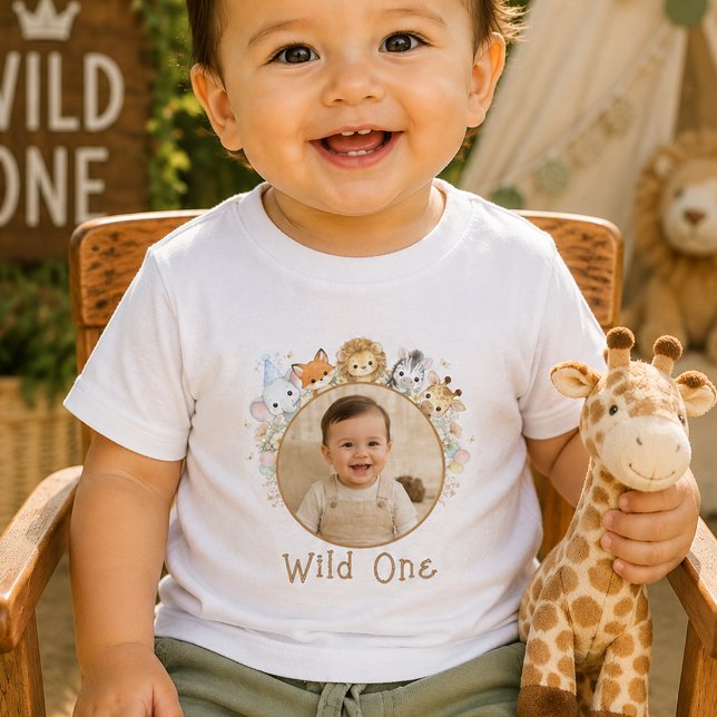 Camisa de bebê de primeiro aniversário Personaliza (Criador carregado)