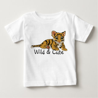 Camisa De Bebê De Tigre Cugado