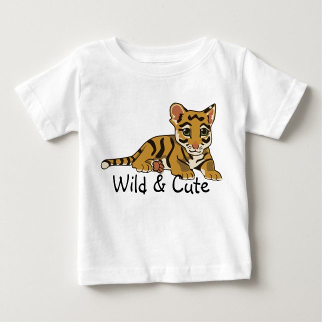Camisa De Bebê De Tigre Cugado (Frente)