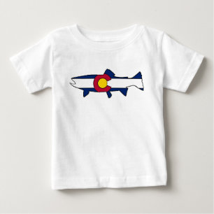 Camisa de bebê de truta do Colorado flag