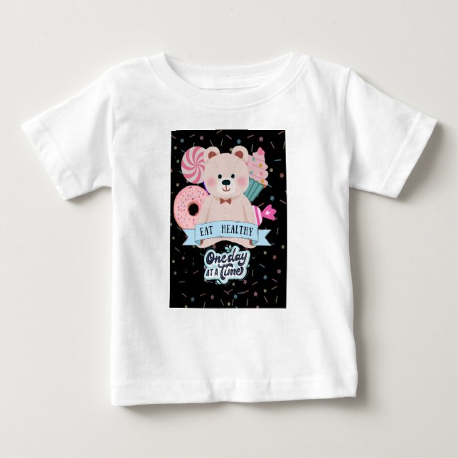 Camisa de bebê de urso bonito (Frente)